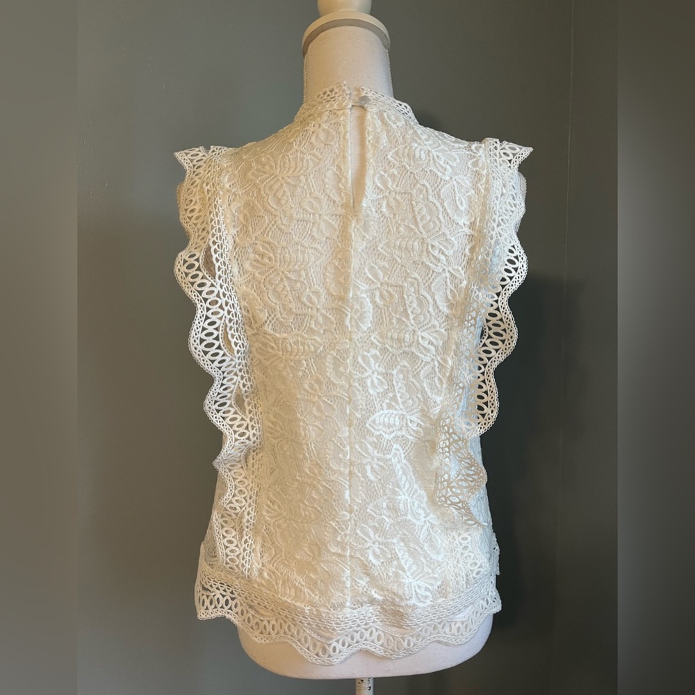 ADIVA RUFFLE SLEEVE LACE TOP (769) - Picture 7 of 16